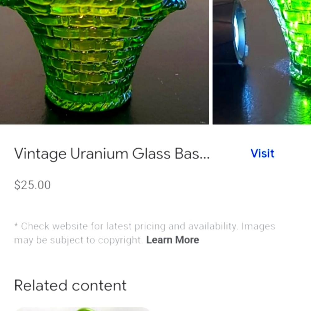 Uranium green glass
